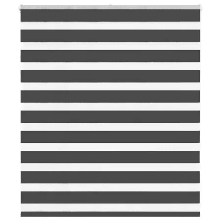 Estor cebra negro 130x100 cm tejido ancho 125,9 cm poliéster de , Persianas y estores - Ref: Foro24-4014215, Precio: 23,15 €,...