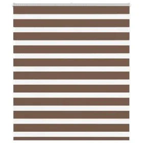 Brauner Zebra-Vorhang 125x150 cm, Stoffbreite 120,9 cm, aus Polyester. von , Jalousien und Jalousien - Ref: Foro24-4014344, P...