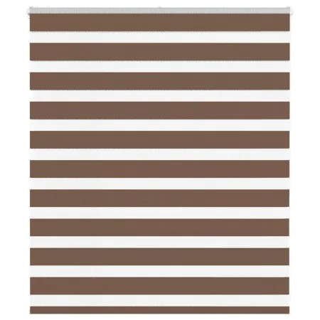 Estor cebra marrón 130x100 cm tejido ancho 125,9 cm poliéster de , Persianas y estores - Ref: Foro24-4014319, Precio: 26,72 €...