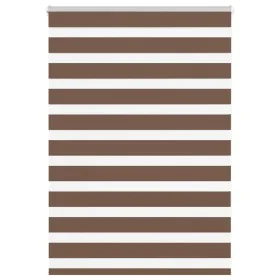 Brauner Zebra-Vorhang 95x100 cm, Stoffbreite 90,9 cm, aus Polyester. von , Jalousien und Jalousien - Ref: Foro24-4014312, Pre...