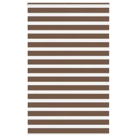 Brauner Zebra-Vorhang 145x230 cm, Stoffbreite 140,9 cm, aus Polyester. von , Jalousien und Jalousien - Ref: Foro24-4014400, P...