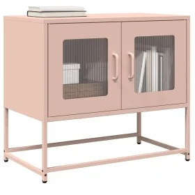 TV-Möbel aus kaltgewalztem Stahl in Rosa, 68x39x60,5 cm. von , TV-Möbel - Ref: Foro24-853333, Preis: 72,44 €, Rabatt: %