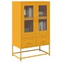 Aparador de acero amarillo mostaza 68x39x111,5 cm de , Aparadores - Ref: Foro24-853365, Precio: 145,95 €, Descuento: %