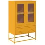 Aparador de acero amarillo mostaza 68x39x111,5 cm de , Aparadores - Ref: Foro24-853365, Precio: 145,95 €, Descuento: %