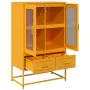 Aparador de acero amarillo mostaza 68x39x111,5 cm de , Aparadores - Ref: Foro24-853365, Precio: 145,95 €, Descuento: %