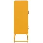 Aparador de acero amarillo mostaza 68x39x111,5 cm de , Aparadores - Ref: Foro24-853365, Precio: 145,95 €, Descuento: %