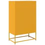 Aparador de acero amarillo mostaza 68x39x111,5 cm de , Aparadores - Ref: Foro24-853365, Precio: 145,95 €, Descuento: %