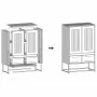 Gelber Senfglasvitrine aus Stahl 68x39x111,5 cm von , Sideboards - Ref: Foro24-853365, Preis: 147,85 €, Rabatt: %