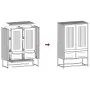 White steel sideboard 68x39x111.5 cm by , Sideboards - Ref: Foro24-853367, Price: 145,96 €, Discount: %
