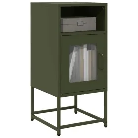 Olive green laminated steel bedside table 36x39x78 cm by , Sideboards - Ref: Foro24-853414, Price: 60,90 €, Discount: %