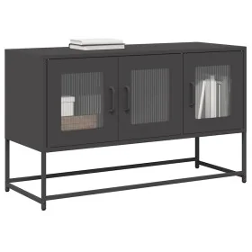 TV stand made of black cold-rolled steel 100.5x39x60.5 cm by , TV Furniture - Ref: Foro24-853338, Price: 91,94 €, Discount: %