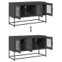 TV stand made of black cold-rolled steel 100.5x39x60.5 cm by , TV Furniture - Ref: Foro24-853338, Price: 91,94 €, Discount: %