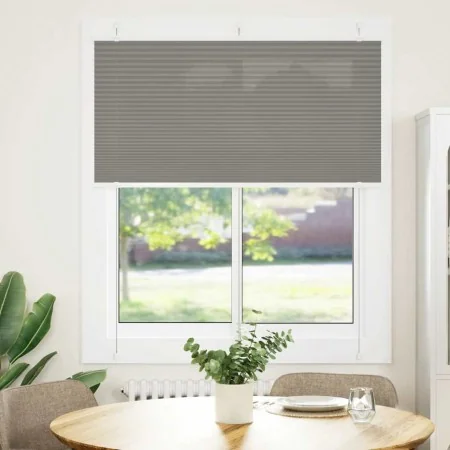 Pleated Anthracite Blind 115x100 cm Fabric Width 114.4cm Polyester by , Blinds and blinds - Ref: Foro24-4015078, Price: 18,97...