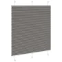 Gefalteter Anthrazit-Plissee-Vorhang 115x100 cm Stoffbreite 114,4 cm aus Polyester. von , Jalousien und Jalousien - Ref: Foro...