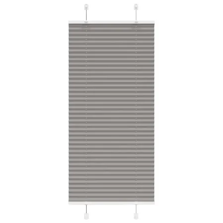 Gefalteter Anthrazit-Plissee-Vorhang 60x150 cm, Stoffbreite 59,4 cm, aus Polyester. von , Jalousien und Jalousien - Ref: Foro...
