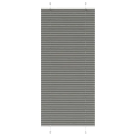 Gefalteter Anthrazit-Plissee-Vorhang 95x200 cm Stoffbreite 94,4 cm aus Polyester. von , Jalousien und Jalousien - Ref: Foro24...