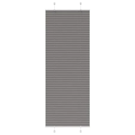 Gefalteter Anthrazit-Plissee-Vorhang 70x200 cm Stoffbreite 69,4 cm aus Polyester von , Jalousien und Jalousien - Ref: Foro24-...