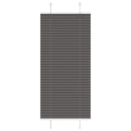 Pleated black blind 55x100 cm Fabric width 54.4 cm Polyester by , Blinds and blinds - Ref: Foro24-4015117, Price: 17,96 €, Di...