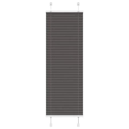 Gefalteter schwarzer Vorhang 45x100 cm Stoffbreite 44,4 cm aus Polyester von , Jalousien und Jalousien - Ref: Foro24-4015115,...