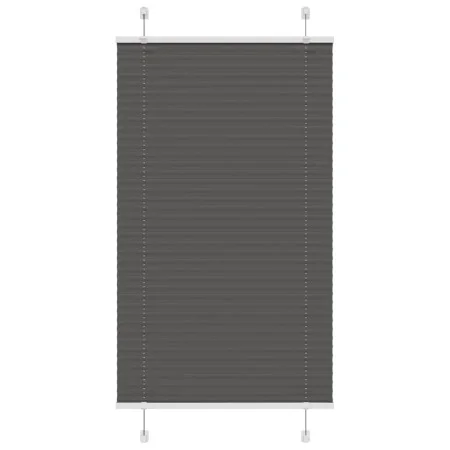 Pleated black blind 70x100 cm Fabric width 69.4 cm Polyester by , Blinds and blinds - Ref: Foro24-4015120, Price: 21,59 €, Di...