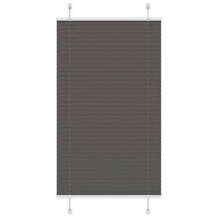 Pleated black blind 80x100 cm Fabric width 79.4 cm Polyester by , Blinds and blinds - Ref: Foro24-4015122, Price: 22,63 €, Di...