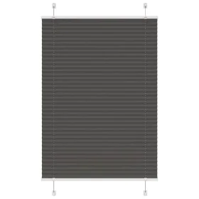 Pleated black blind 90x150 cm Fabric width 89.4 cm Polyester by , Blinds and blinds - Ref: Foro24-4015141, Price: 22,06 €, Di...