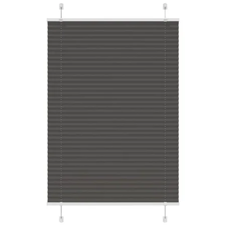 Pleated black blind 90x150 cm Fabric width 89.4 cm Polyester by , Blinds and blinds - Ref: Foro24-4015141, Price: 22,06 €, Di...