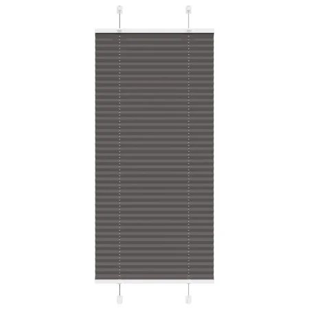 Pleated black blind 55x150 cm Fabric width 54.4 cm Polyester by , Blinds and blinds - Ref: Foro24-4015134, Price: 23,60 €, Di...
