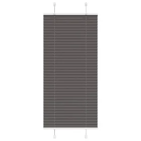 Pleated black blind 65x150 cm Fabric width 64.4 cm Polyester by , Blinds and blinds - Ref: Foro24-4015136, Price: 22,82 €, Di...