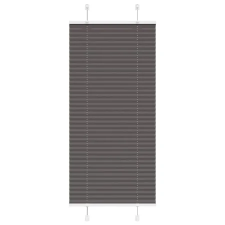 Pleated black blind 65x150 cm Fabric width 64.4 cm Polyester by , Blinds and blinds - Ref: Foro24-4015136, Price: 22,82 €, Di...