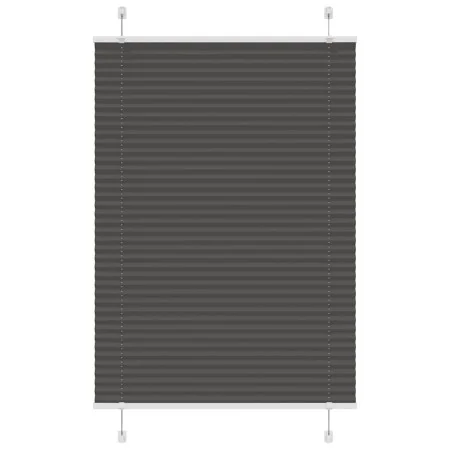 Pleated black curtain 100x150 cm Fabric width 99.4 cm Polyester by , Blinds and blinds - Ref: Foro24-4015143, Price: 21,53 €,...