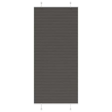 Pleated black curtain 100x200 cm Fabric width 99.4 cm Polyester by , Blinds and blinds - Ref: Foro24-4015160, Price: 25,89 €,...