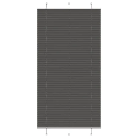 Schwarzer Plissee-Vorhang 110x200 cm Stoffbreite 109,4 cm aus Polyester von , Jalousien und Jalousien - Ref: Foro24-4015162, ...