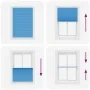 Blue Pleated Blind 85x100 cm Fabric Width 84.4 cm Polyester by , Blinds and blinds - Ref: Foro24-4015174, Price: 14,30 €, Dis...