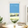 Pleated blue curtain 60x100 cm Fabric width 59.4 cm Polyester by , Blinds and blinds - Ref: Foro24-4015169, Price: 14,93 €, D...