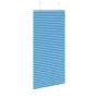Pleated blue curtain 60x100 cm Fabric width 59.4 cm Polyester by , Blinds and blinds - Ref: Foro24-4015169, Price: 14,93 €, D...