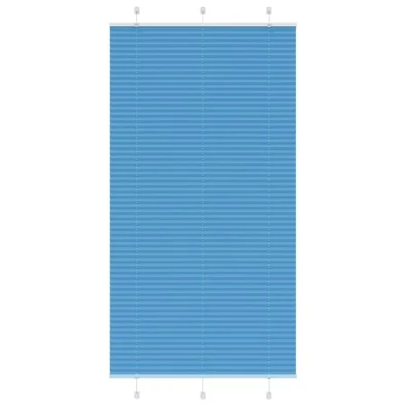 Blue Pleated Blind 110x200 cm Fabric Width 109.4 cm Polyester by , Blinds and blinds - Ref: Foro24-4015213, Price: 22,17 €, D...