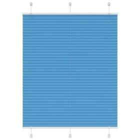 Pleated blue blind 105x150 cm Fabric width 104.4 cm Polyester by , Blinds and blinds - Ref: Foro24-4015195, Price: 16,89 €, D...