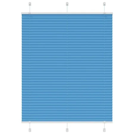 Gefalteter blauer Vorhang 105x150 cm Stoffbreite 104,4 cm aus Polyester. von , Jalousien und Jalousien - Ref: Foro24-4015195,...