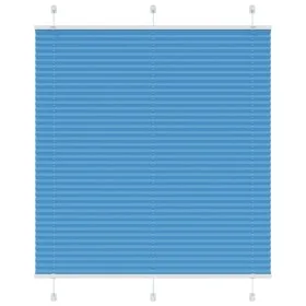Pleated blue curtain 115x150 cm Fabric width 114.4 cm Polyester by , Blinds and blinds - Ref: Foro24-4015197, Price: 23,10 €,...