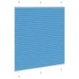 Pleated blue curtain 115x150 cm Fabric width 114.4 cm Polyester by , Blinds and blinds - Ref: Foro24-4015197, Price: 23,10 €,...