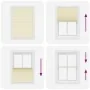 Pleated cream curtain 100x100 cm Fabric Width 99.4 cm Polyester by , Blinds and blinds - Ref: Foro24-4015279, Price: 14,17 €,...