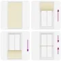Pleated cream curtain 105x200 cm Fabric width 104.4 cm Polyester by , Blinds and blinds - Ref: Foro24-4015314, Price: 21,77 €...