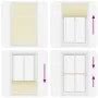 Gefalteter Cremevorhang 115x200 cm Stoffbreite 114,4 cm aus Polyester. von , Jalousien und Jalousien - Ref: Foro24-4015316, P...