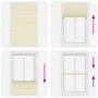 Pleated cream curtain 115x200 cm Fabric width 114.4 cm Polyester by , Blinds and blinds - Ref: Foro24-4015316, Price: 27,62 €...