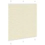 Estor Plisado crema 120x150 cm Tela Ancho 119,4 cm Poliéster de , Persianas y estores - Ref: Foro24-4015300, Precio: 23,89 €,...