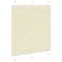 Pleated cream curtain 120x150 cm Fabric width 119.4 cm Polyester by , Blinds and blinds - Ref: Foro24-4015300, Price: 23,45 €...