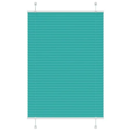 Pleated green petroleum curtain 95x100 cm Fabric width 94.4 cm by , Blinds and blinds - Ref: Foro24-4015380, Price: 17,23 €, ...