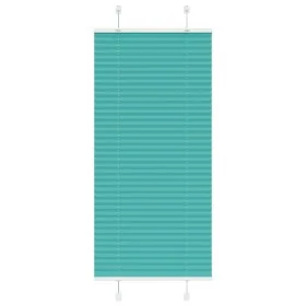 Pleated petroleum green curtain 55x150 cm Fabric width 54.4 cm by , Blinds and blinds - Ref: Foro24-4015389, Price: 19,99 €, ...