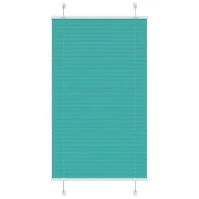 Pleated petroleum green curtain 70x100 cm Fabric width 69.4 cm by , Blinds and blinds - Ref: Foro24-4015375, Price: 18,94 €, ...